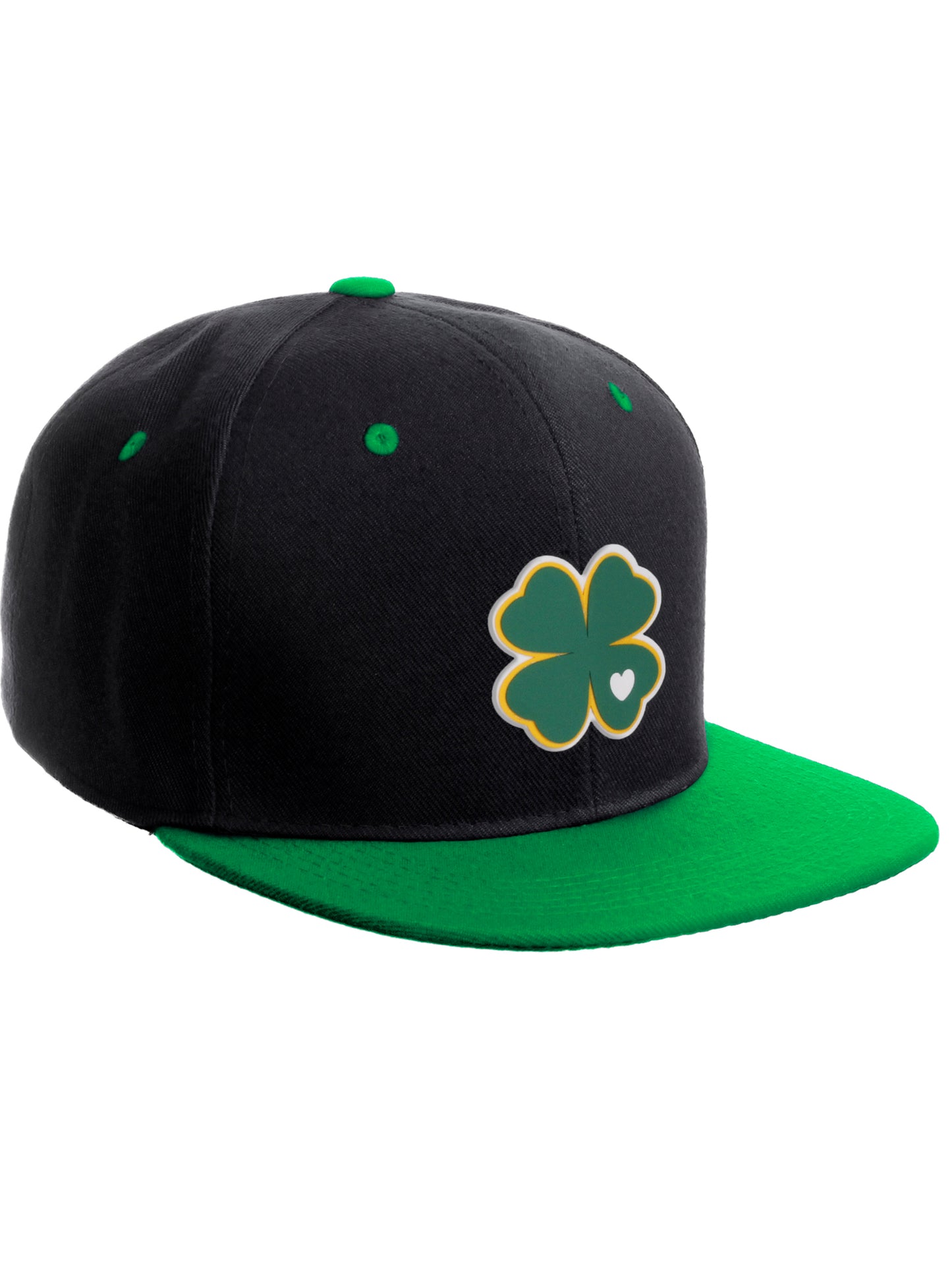 Daxton Classic Snapback St. Patrick Day 3D Lucky Clover Flat Visor Hat