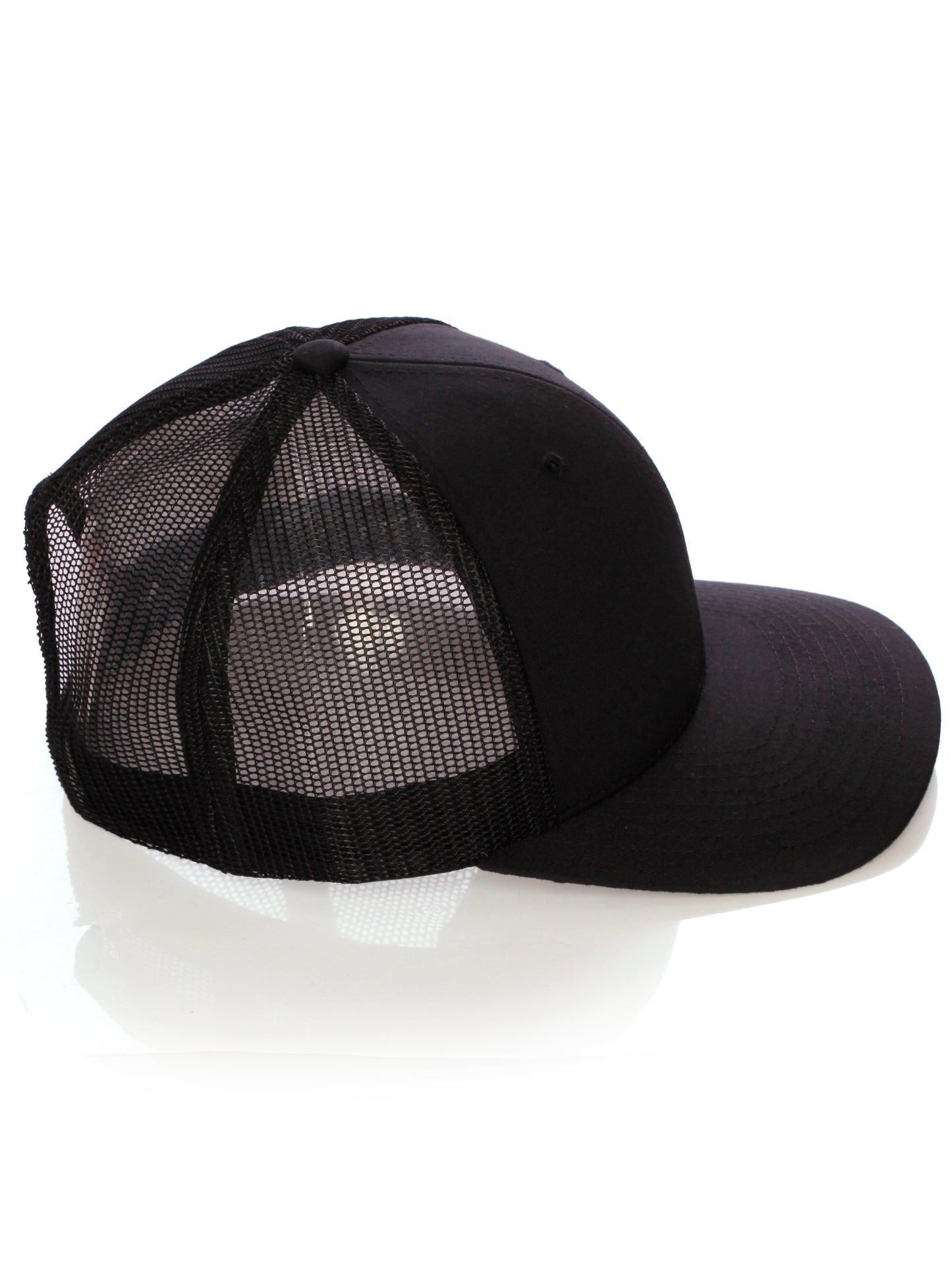 Daxton Team Numbers Structured Trucker Mesh Hat Mid Profile Cap, Black Black