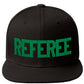 Classic Snapback Referee Hat High Profile Flat Bill Visor Adjustable Back Cap