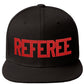 Classic Snapback Referee Hat High Profile Flat Bill Visor Adjustable Back Cap