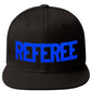 Classic Snapback Referee Hat High Profile Flat Bill Visor Adjustable Back Cap