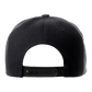 Classic Snapback Hat Custom A to Z Initial Raised Letters, Black Cap White Royal