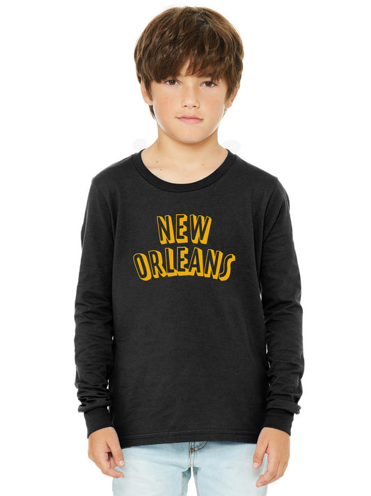 Daxton Youth Long Sleeve New Orleans Basic Tshirt