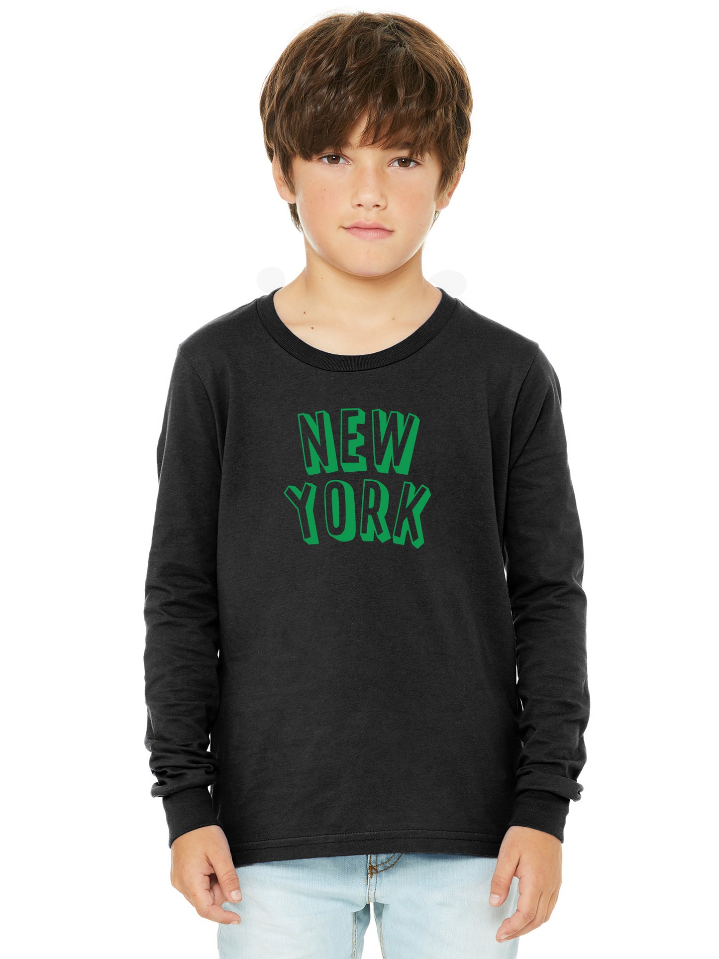 Daxton Youth Long Sleeve New York Basic Tshirt