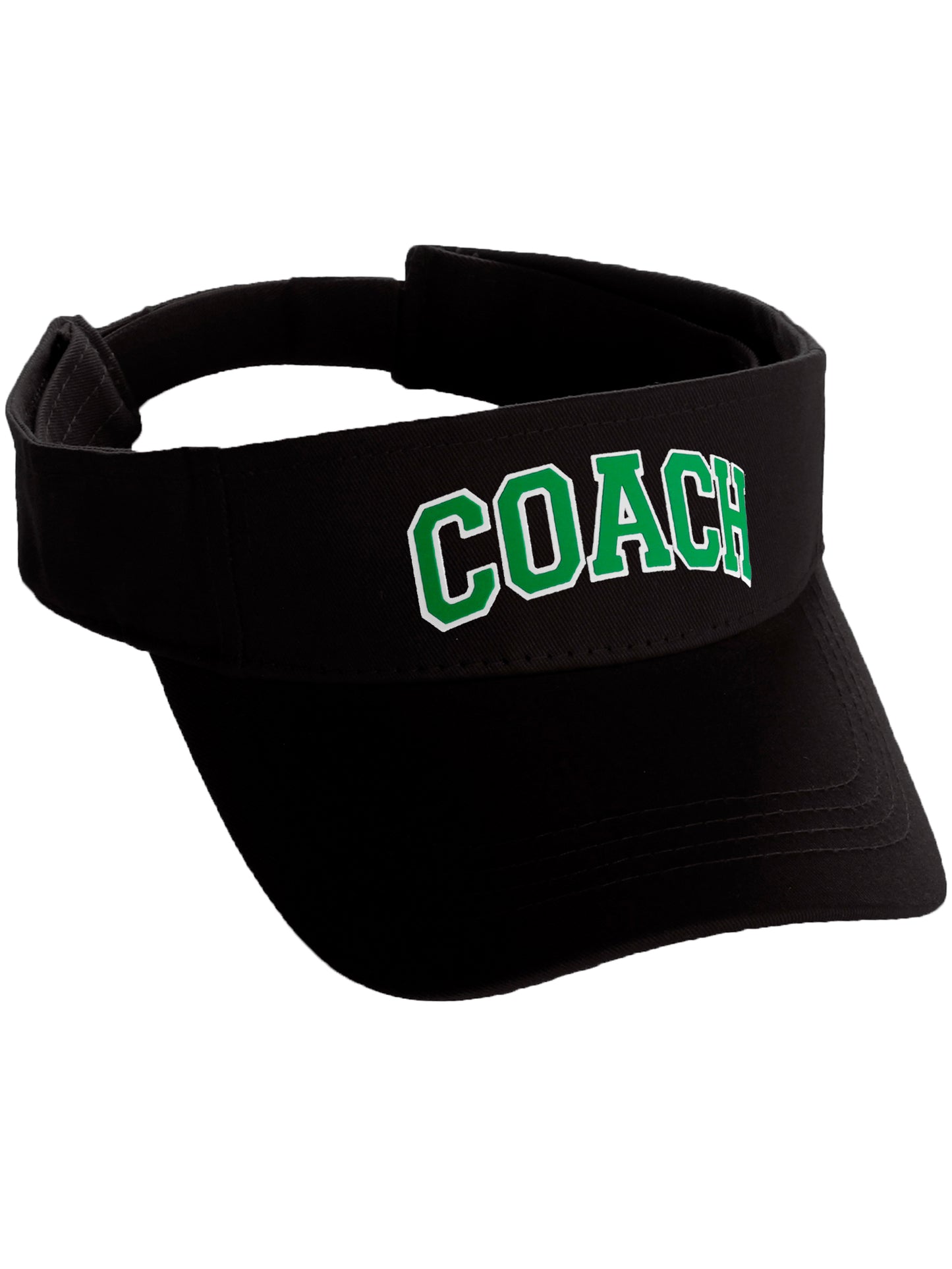 Classic Sport Team Coach Arched Letters Sun Visor Hat Cap Adjustable Back