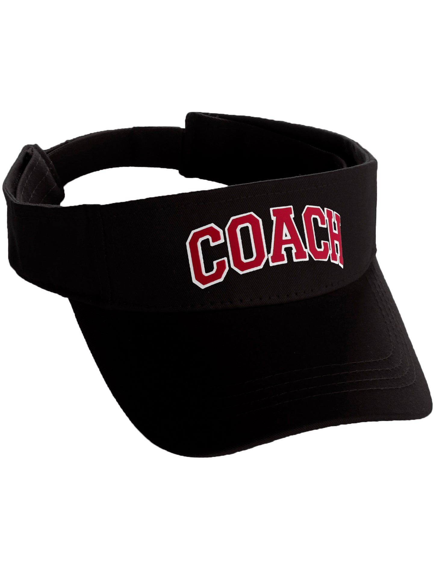 Classic Sport Team Coach Arched Letters Sun Visor Hat Cap Adjustable Back