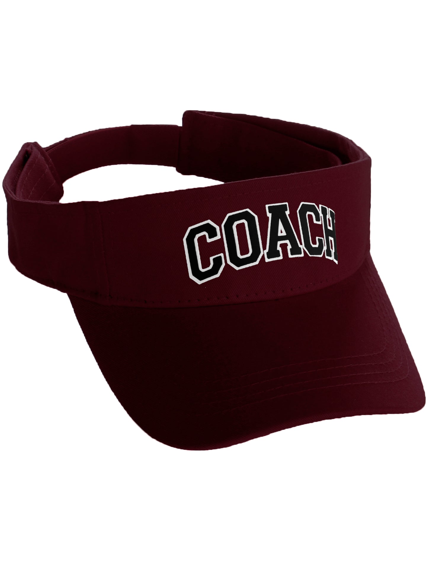 Classic Sport Team Coach Arched Letters Sun Visor Hat Cap Adjustable Back