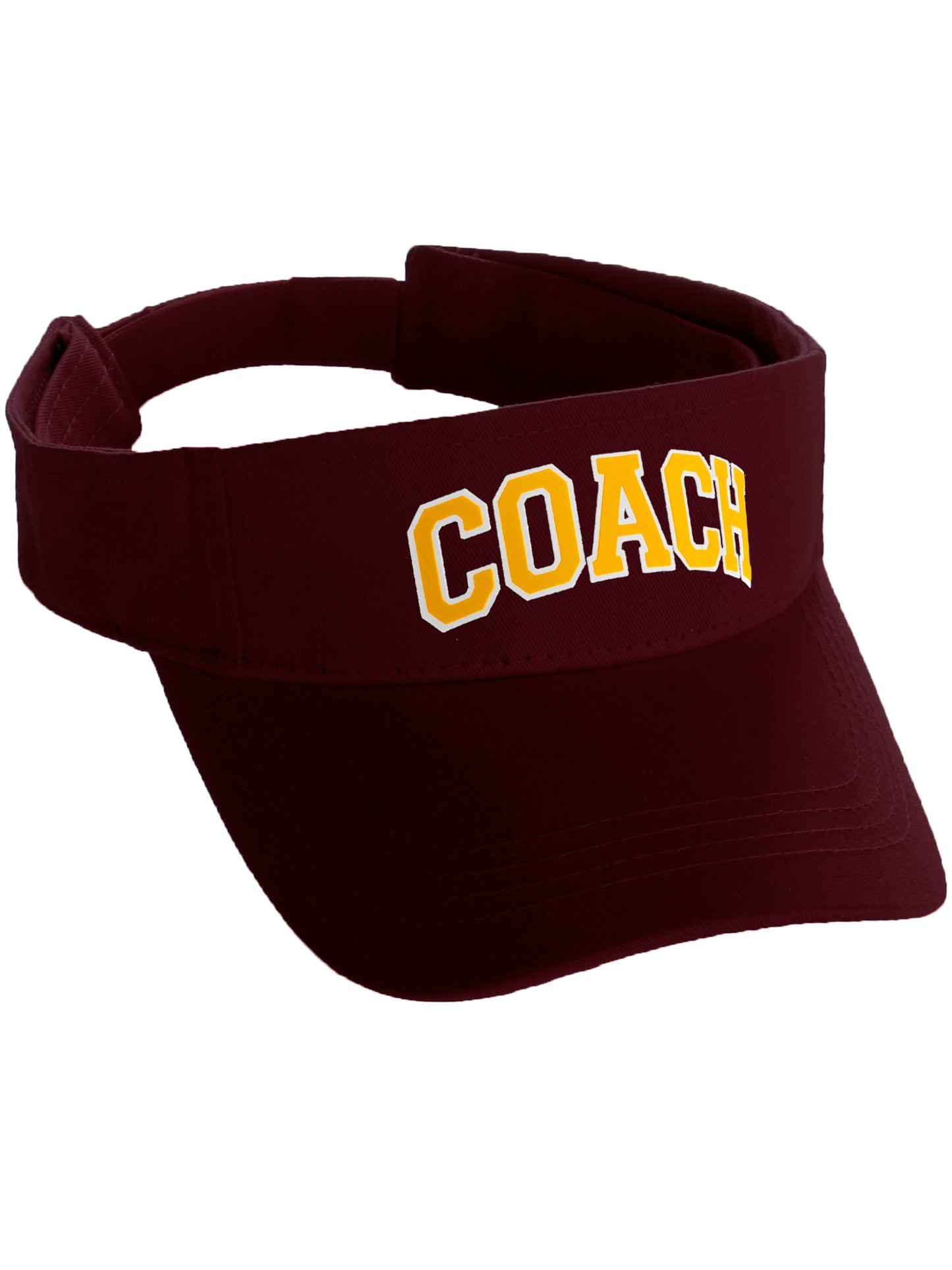 Classic Sport Team Coach Arched Letters Sun Visor Hat Cap Adjustable Back