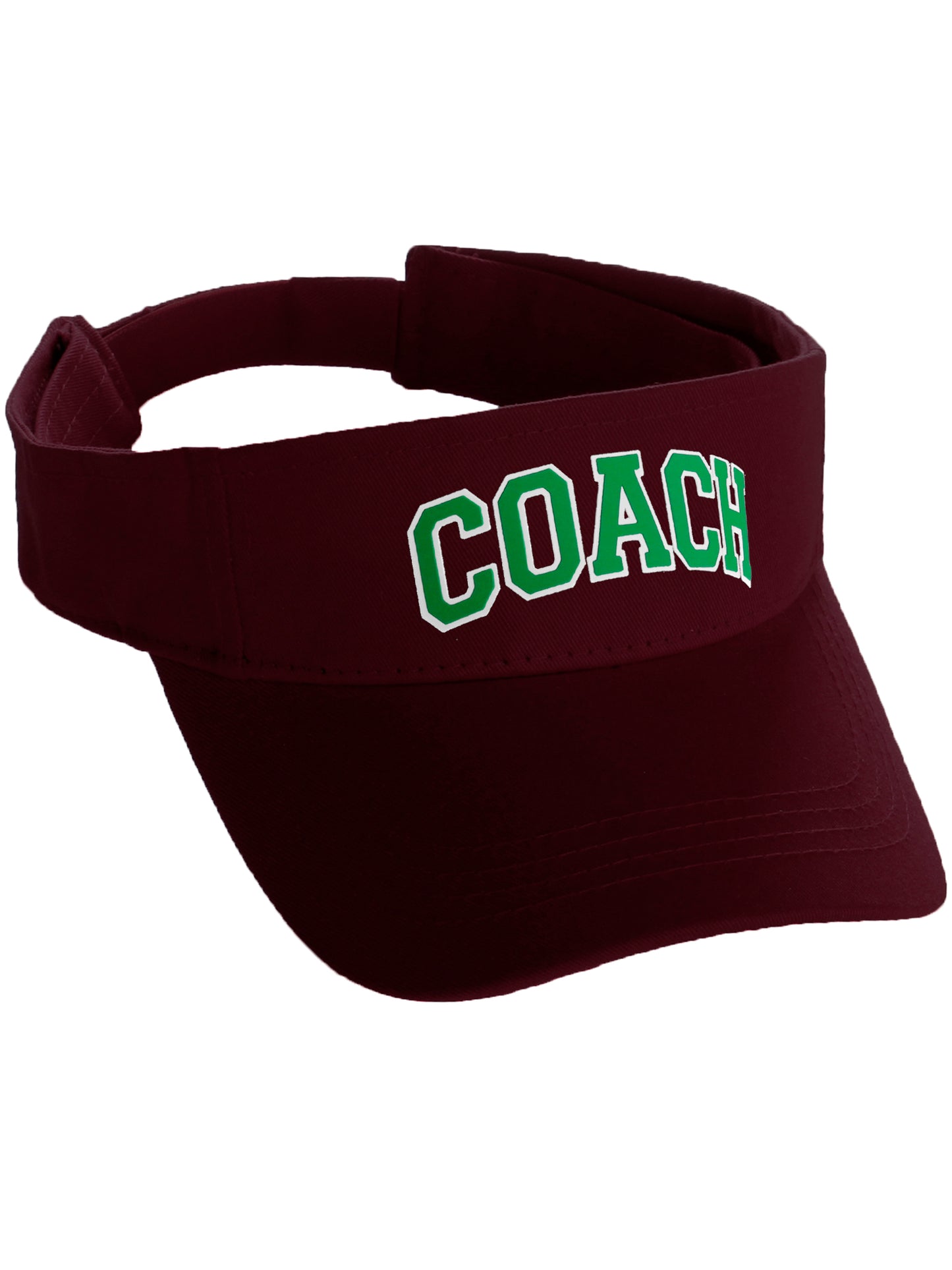 Classic Sport Team Coach Arched Letters Sun Visor Hat Cap Adjustable Back