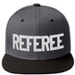 Classic Snapback Referee Hat High Profile Flat Bill Visor Adjustable Back Cap