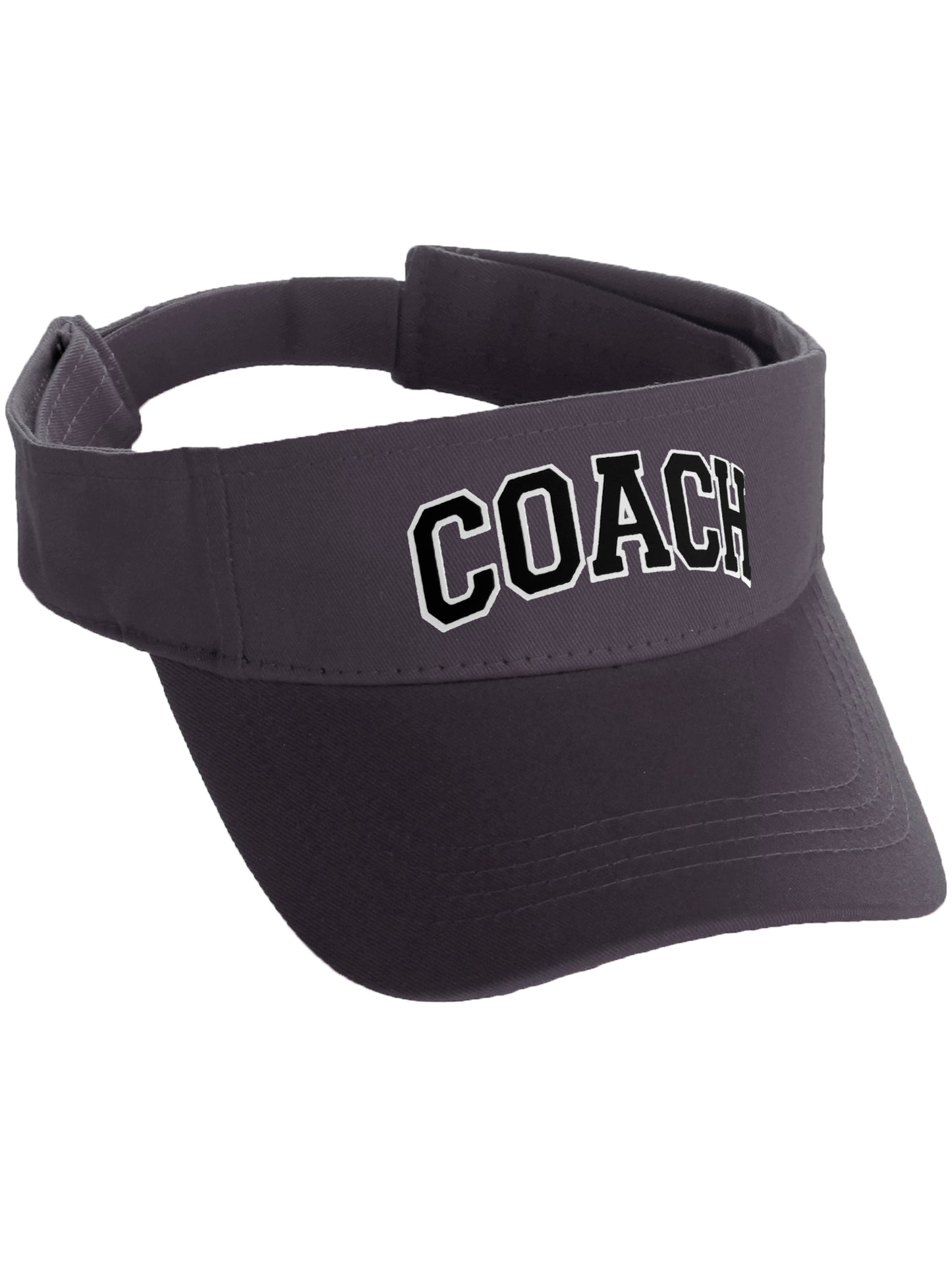 Classic Sport Team Coach Arched Letters Sun Visor Hat Cap Adjustable Back