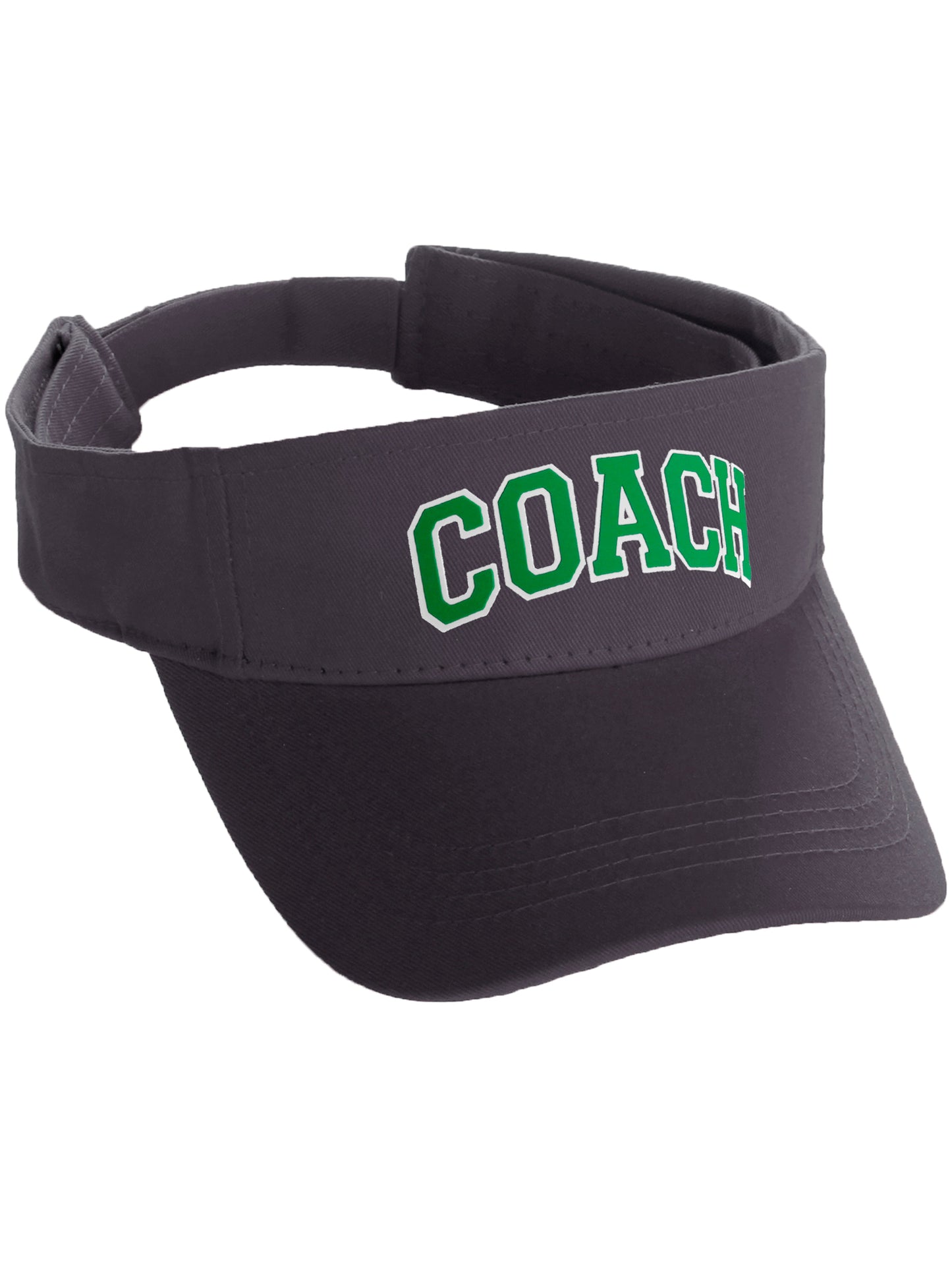 Classic Sport Team Coach Arched Letters Sun Visor Hat Cap Adjustable Back
