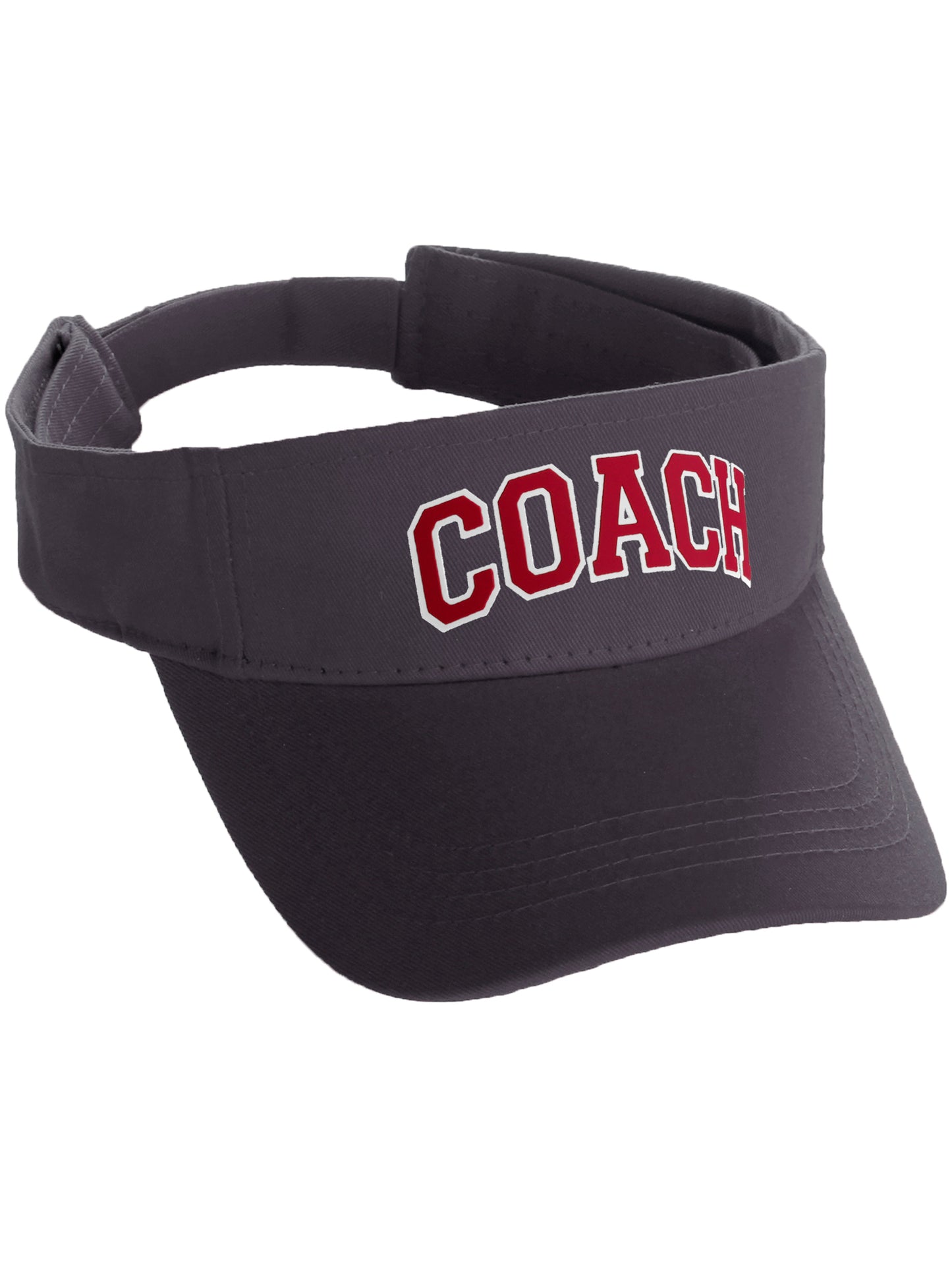 Classic Sport Team Coach Arched Letters Sun Visor Hat Cap Adjustable Back