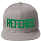 Classic Snapback Referee Hat High Profile Flat Bill Visor Adjustable Back Cap