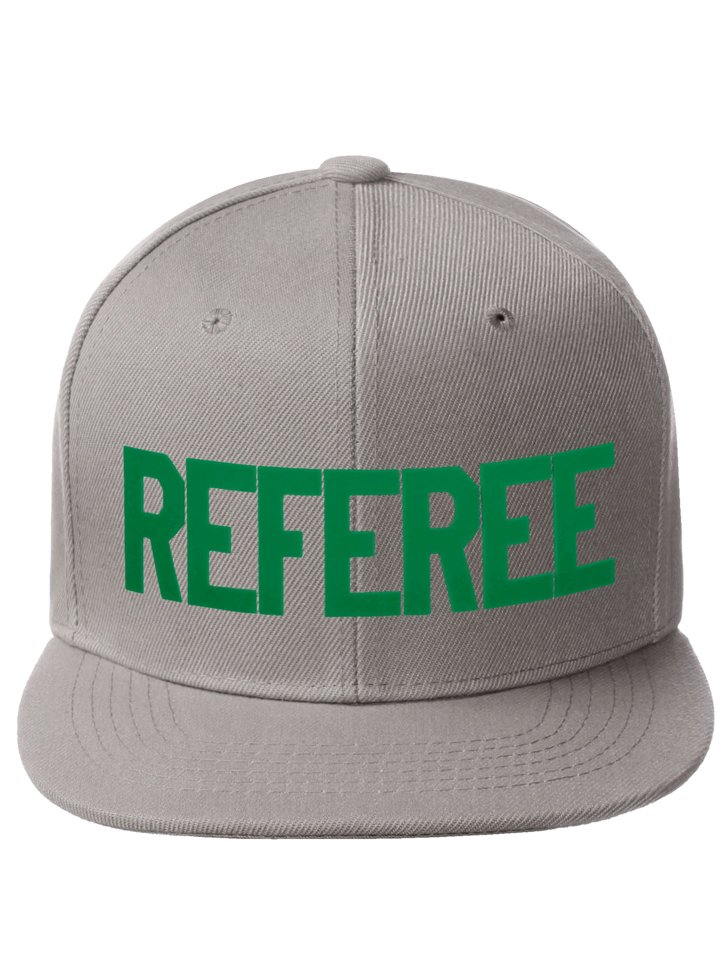 Classic Snapback Referee Hat High Profile Flat Bill Visor Adjustable Back Cap