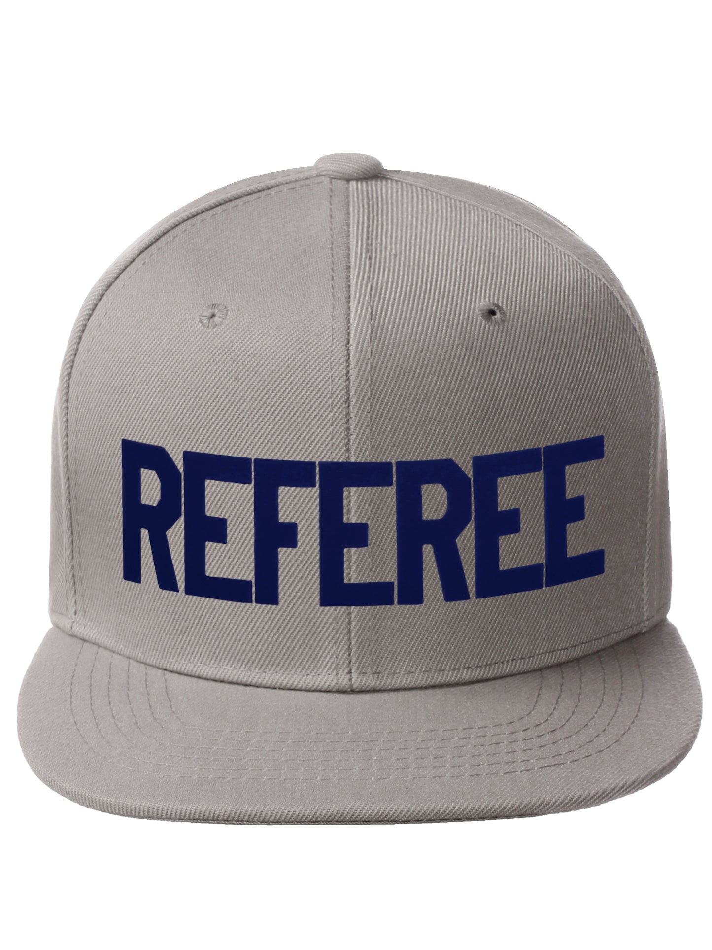 Classic Snapback Referee Hat High Profile Flat Bill Visor Adjustable Back Cap