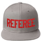 Classic Snapback Referee Hat High Profile Flat Bill Visor Adjustable Back Cap