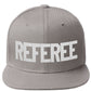 Classic Snapback Referee Hat High Profile Flat Bill Visor Adjustable Back Cap