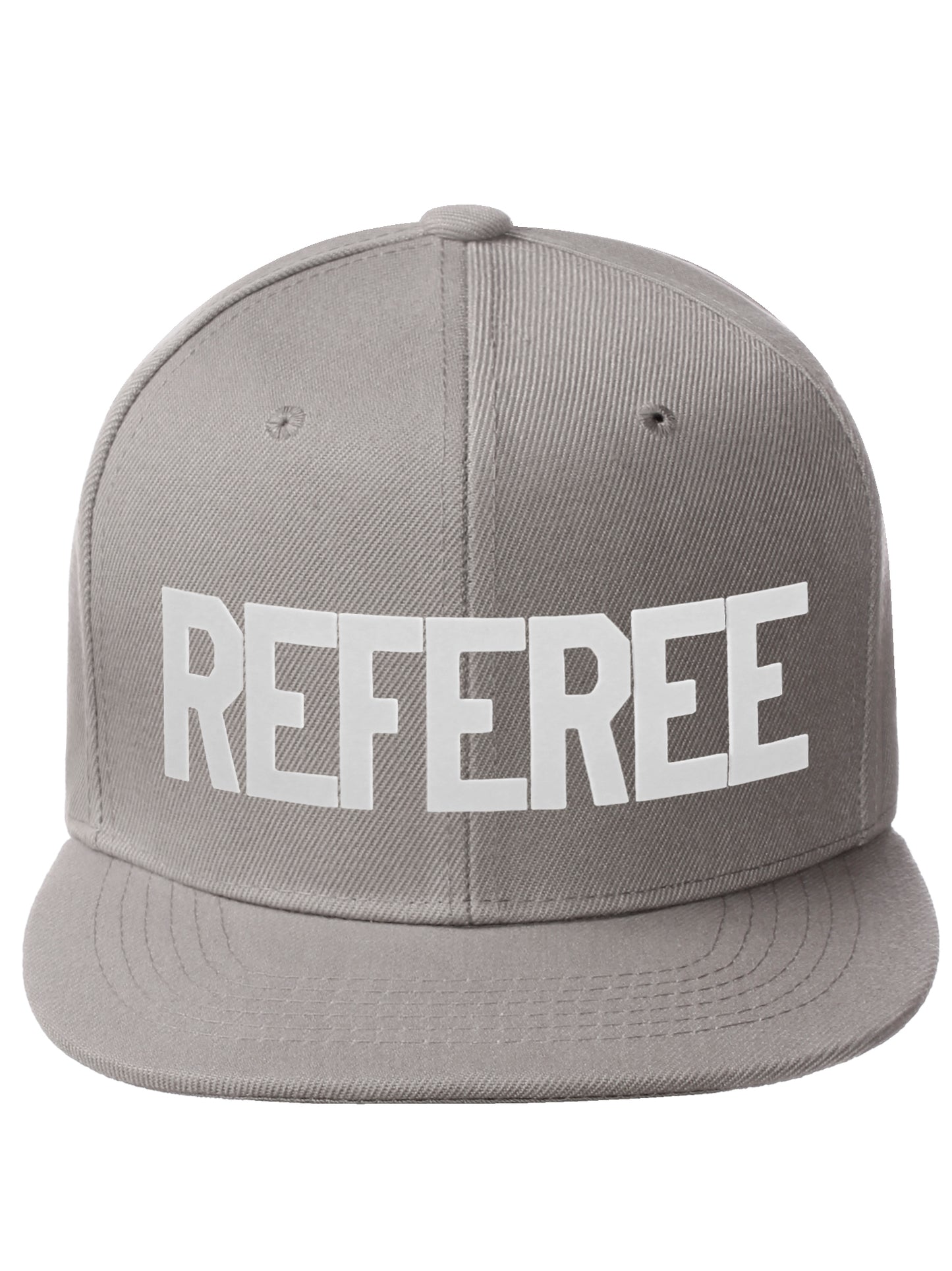 Classic Snapback Referee Hat High Profile Flat Bill Visor Adjustable Back Cap