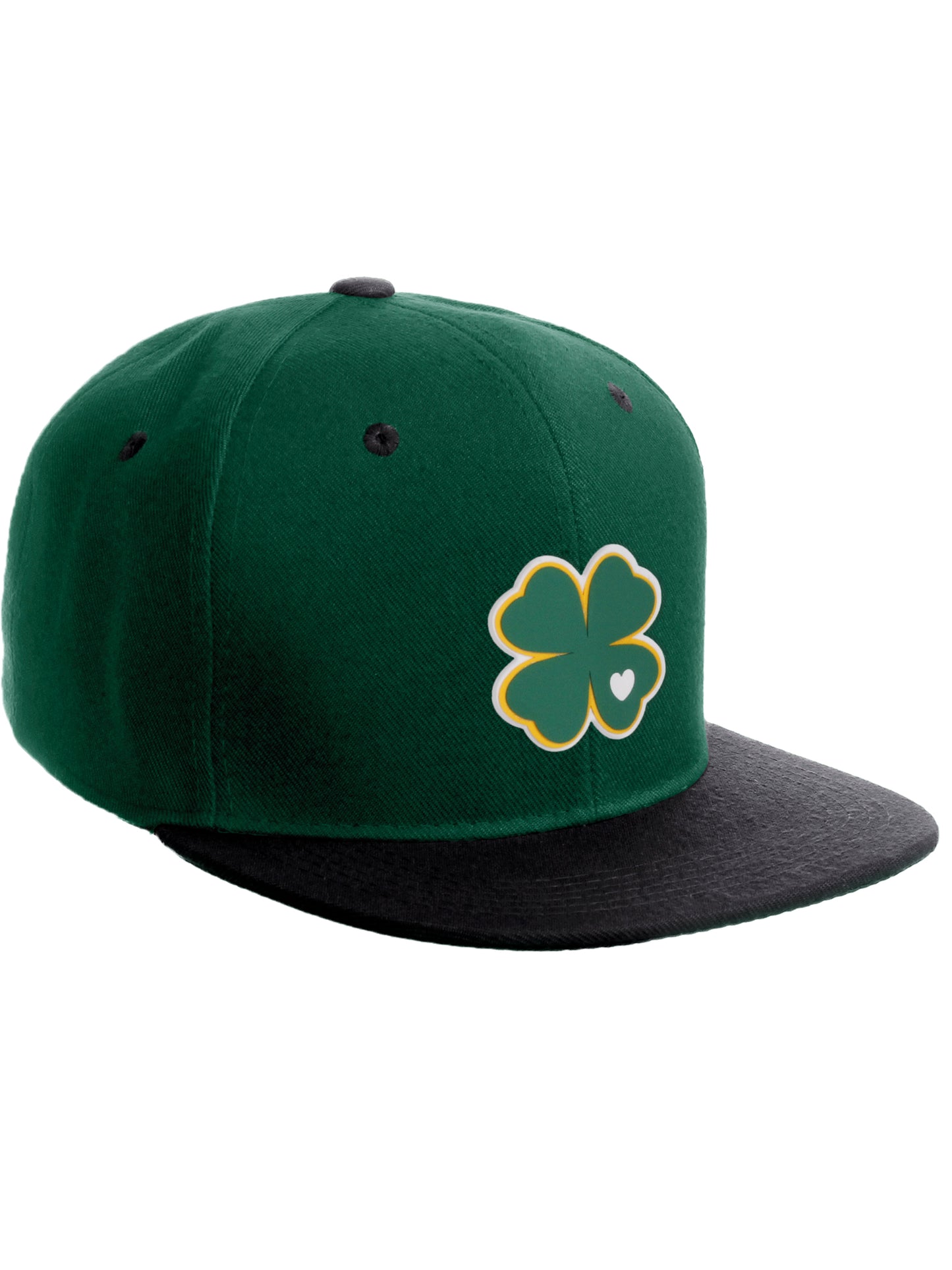Daxton Classic Snapback St. Patrick Day 3D Lucky Clover Flat Visor Hat