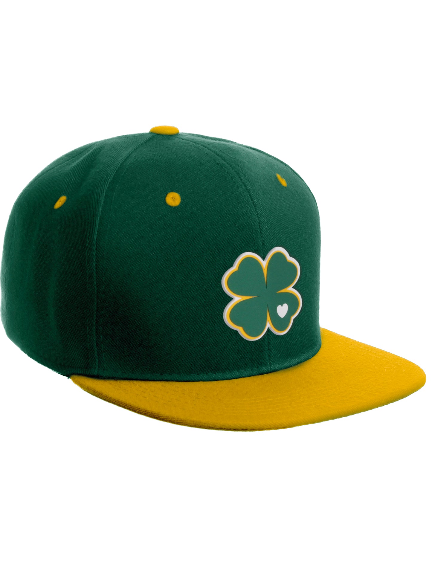 Daxton Classic Snapback St. Patrick Day 3D Lucky Clover Flat Visor Hat