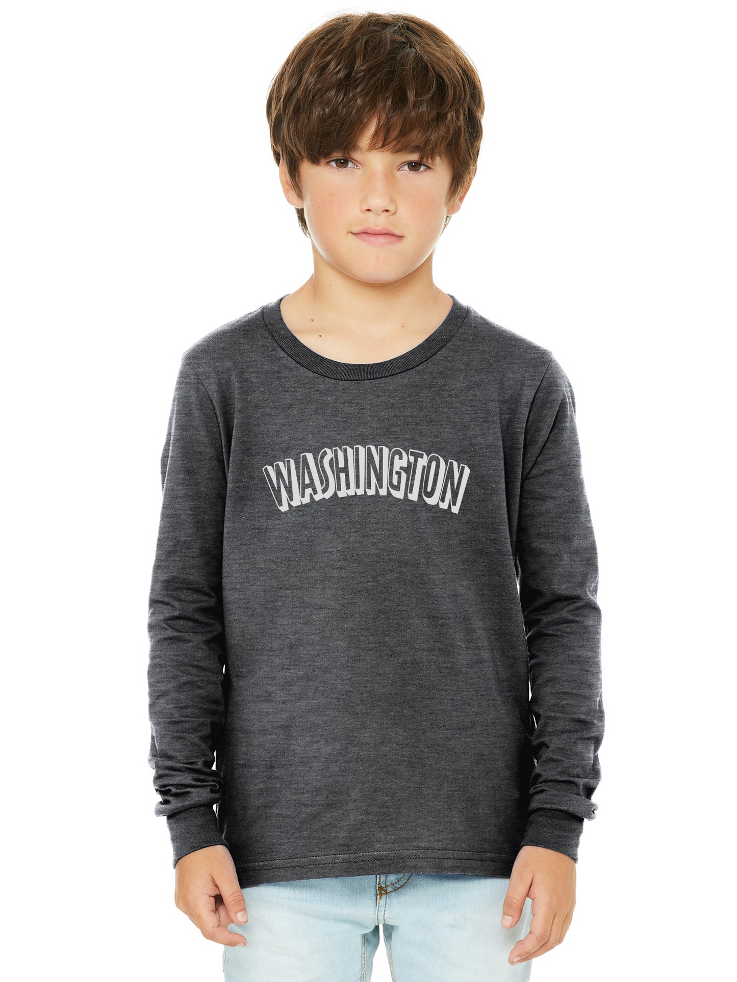 Daxton Youth Long Sleeve Washington Basic Tshirt