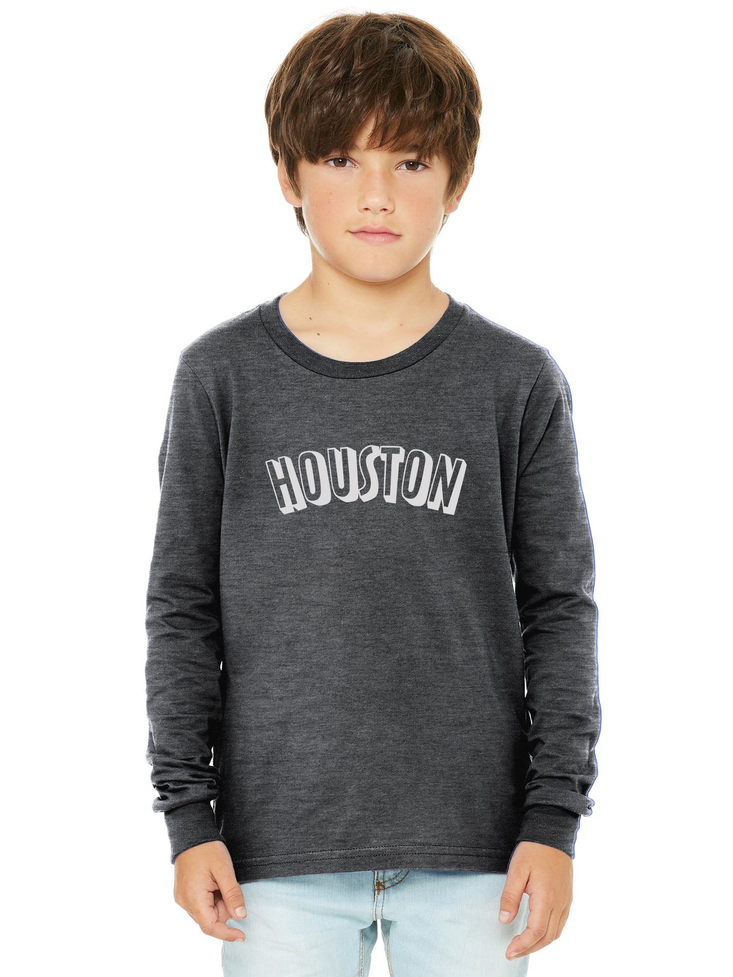 Daxton Youth Long Sleeve Houston Basic Tshirt