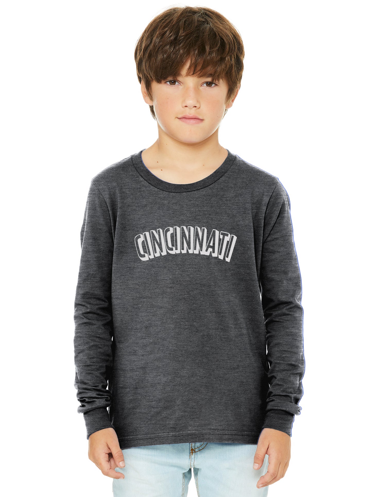 Daxton Youth Long Sleeve Cincinnati Basic Tshirt