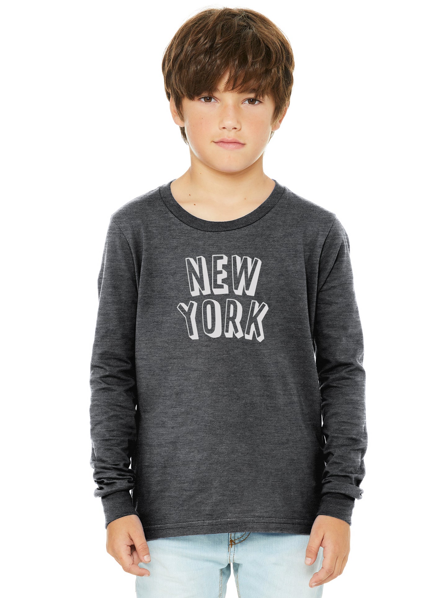 Daxton Youth Long Sleeve New York Basic Tshirt
