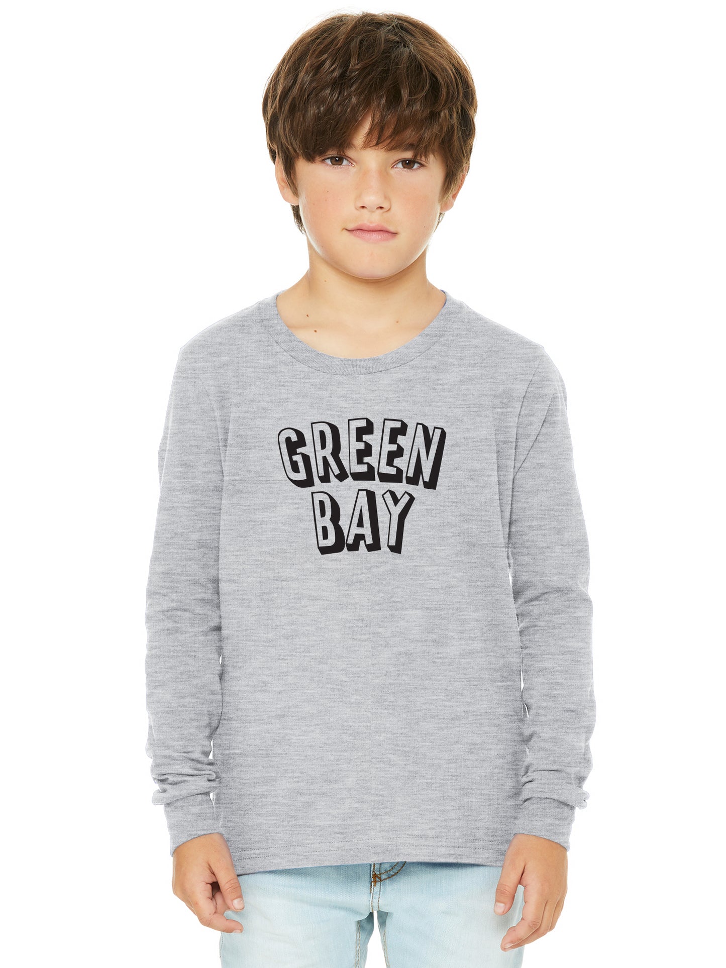 Daxton Youth Long Sleeve Green Bay Basic Tshirt