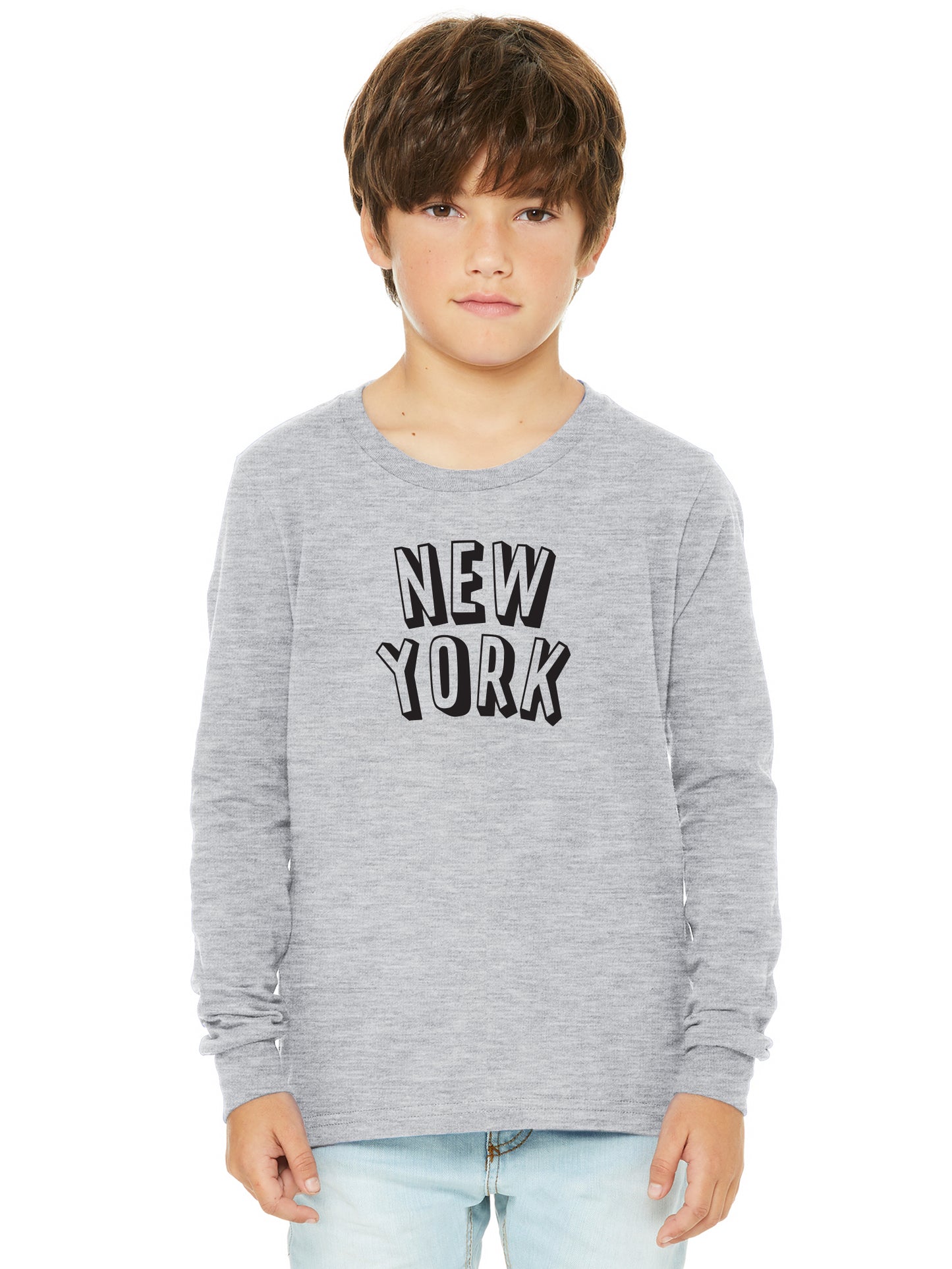 Daxton Youth Long Sleeve New York Basic Tshirt