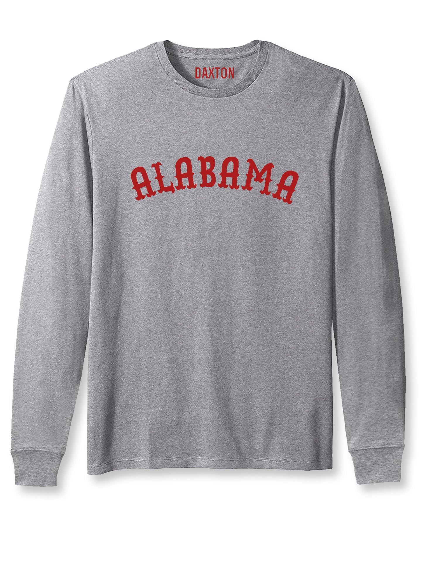 Daxton Retro Alabama Arch Font Long Sleeves T Shirt Soft Medium Weight Cotton