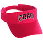 Classic Sport Team Coach Arched Letters Sun Visor Hat Cap Adjustable Back