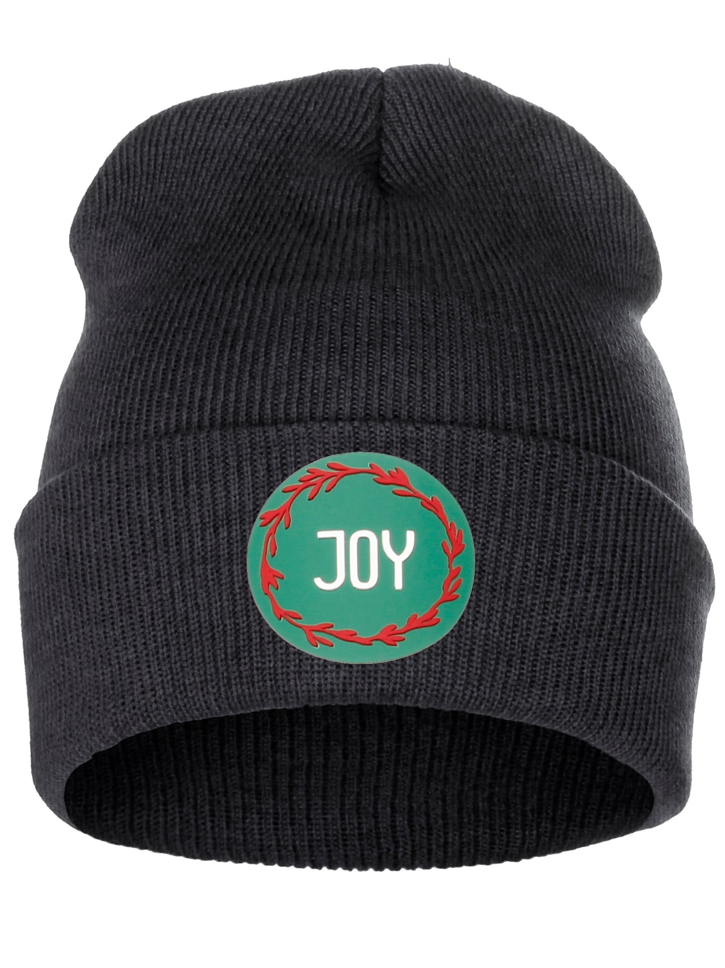 I&W Holiday Christmas Beanie Joy  Winter Knit Cuffed Beanie Hat