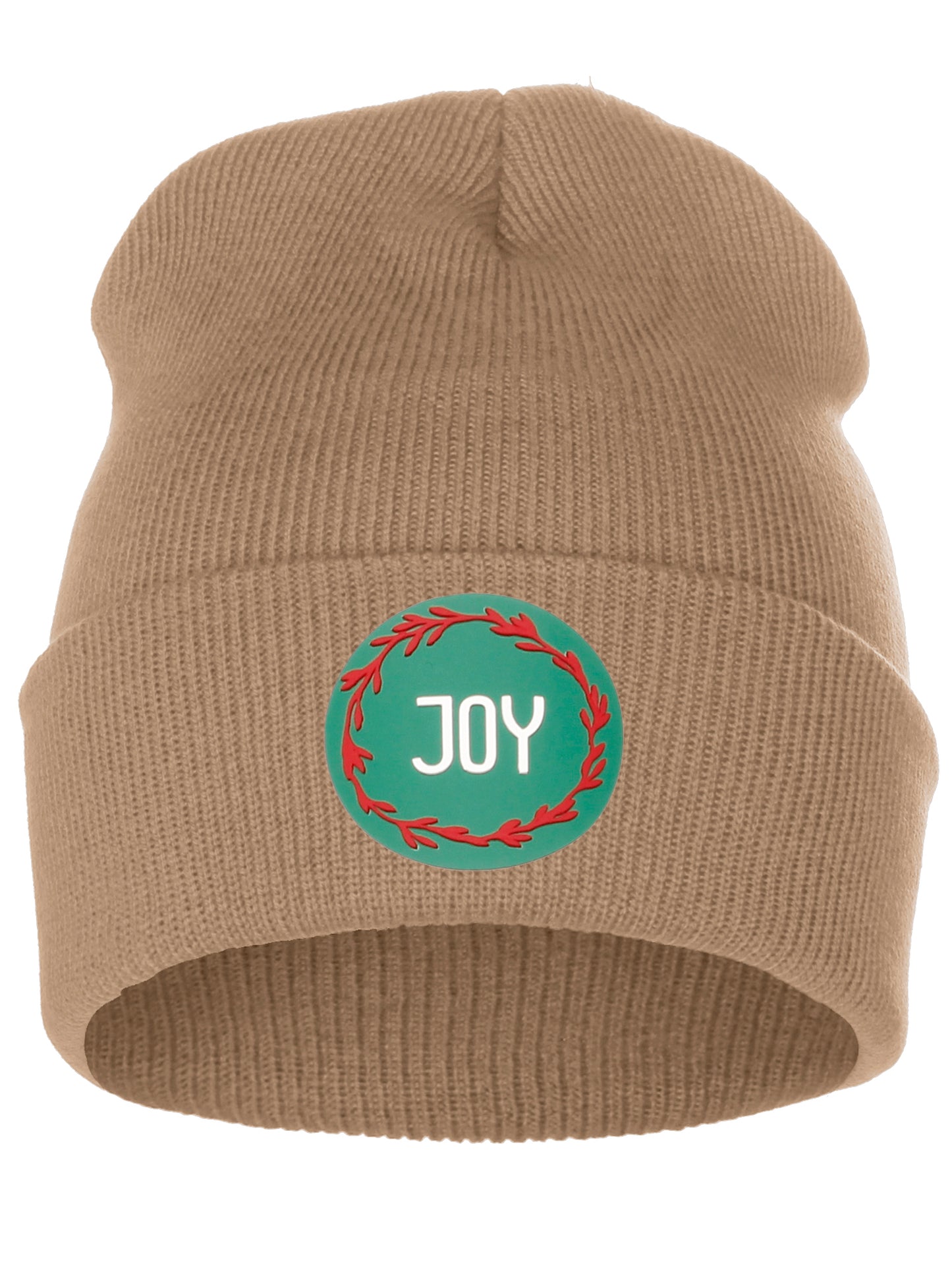 I&W Holiday Christmas Beanie Joy  Winter Knit Cuffed Beanie Hat