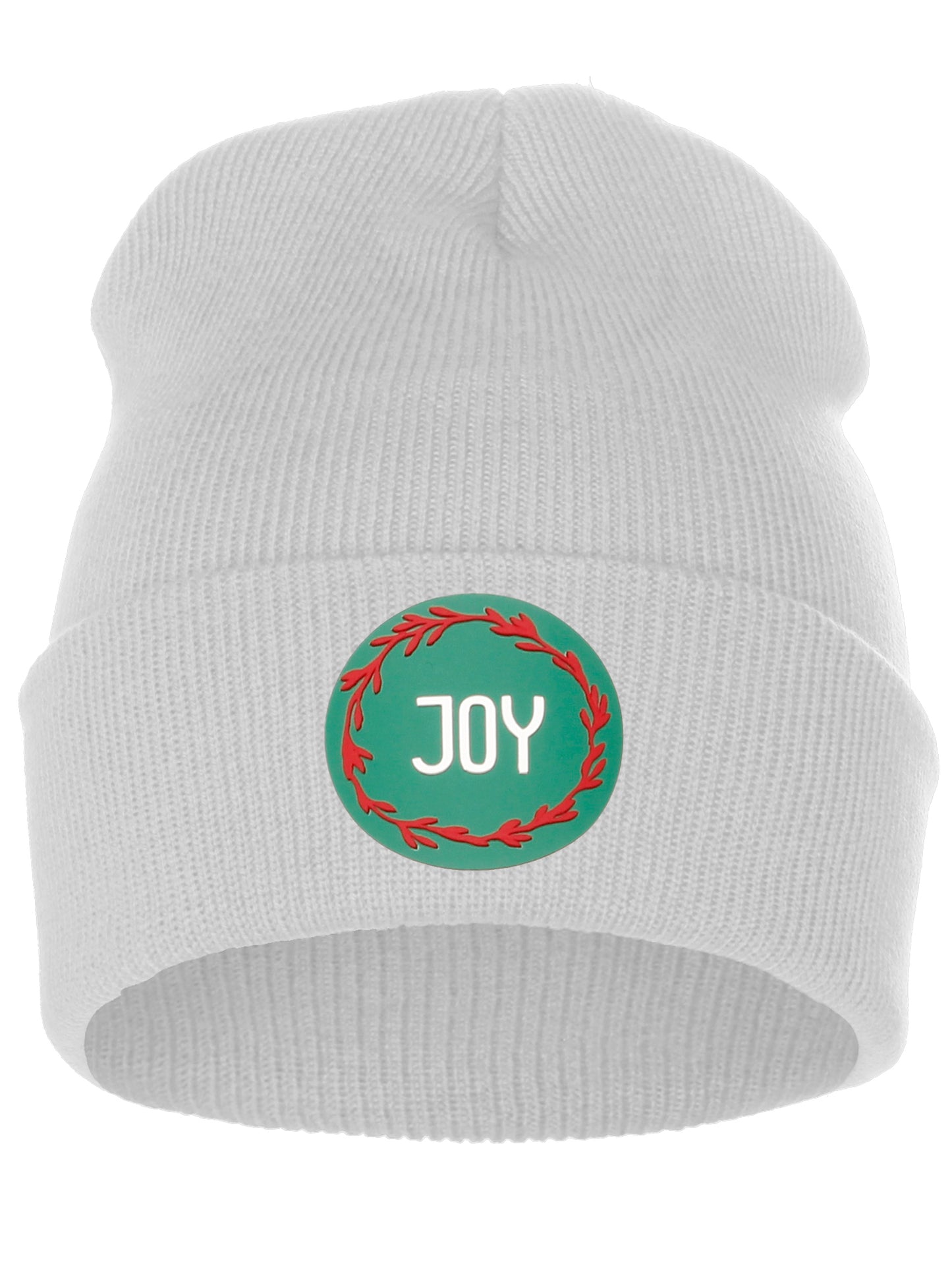 I&W Holiday Christmas Beanie Joy  Winter Knit Cuffed Beanie Hat