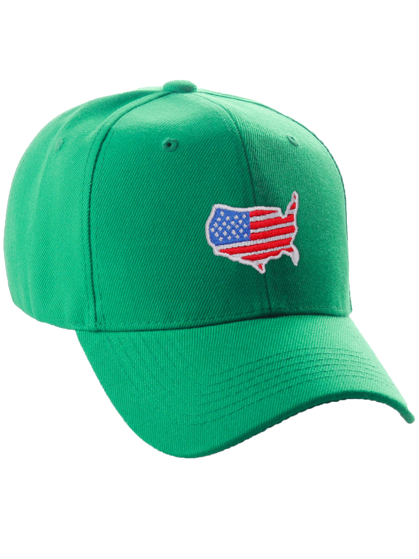 Daxton Classic Structured Embroidered USA Flag Baseball Cap Adjustable Curved Visor