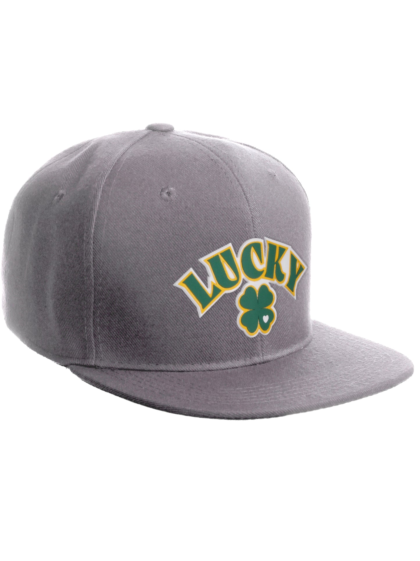 Daxton Classic Snapback St. Patrick Day 3D Lucky Clover Flat Visor Hat