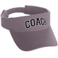 Classic Sport Team Coach Arched Letters Sun Visor Hat Cap Adjustable Back