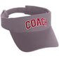 Classic Sport Team Coach Arched Letters Sun Visor Hat Cap Adjustable Back