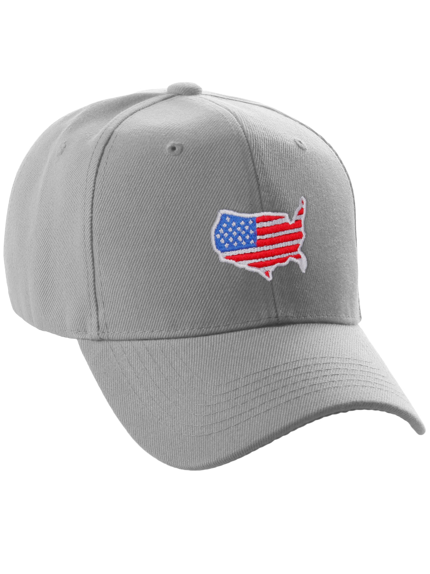 Daxton Classic Structured Embroidered USA Flag Baseball Cap Adjustable Curved Visor