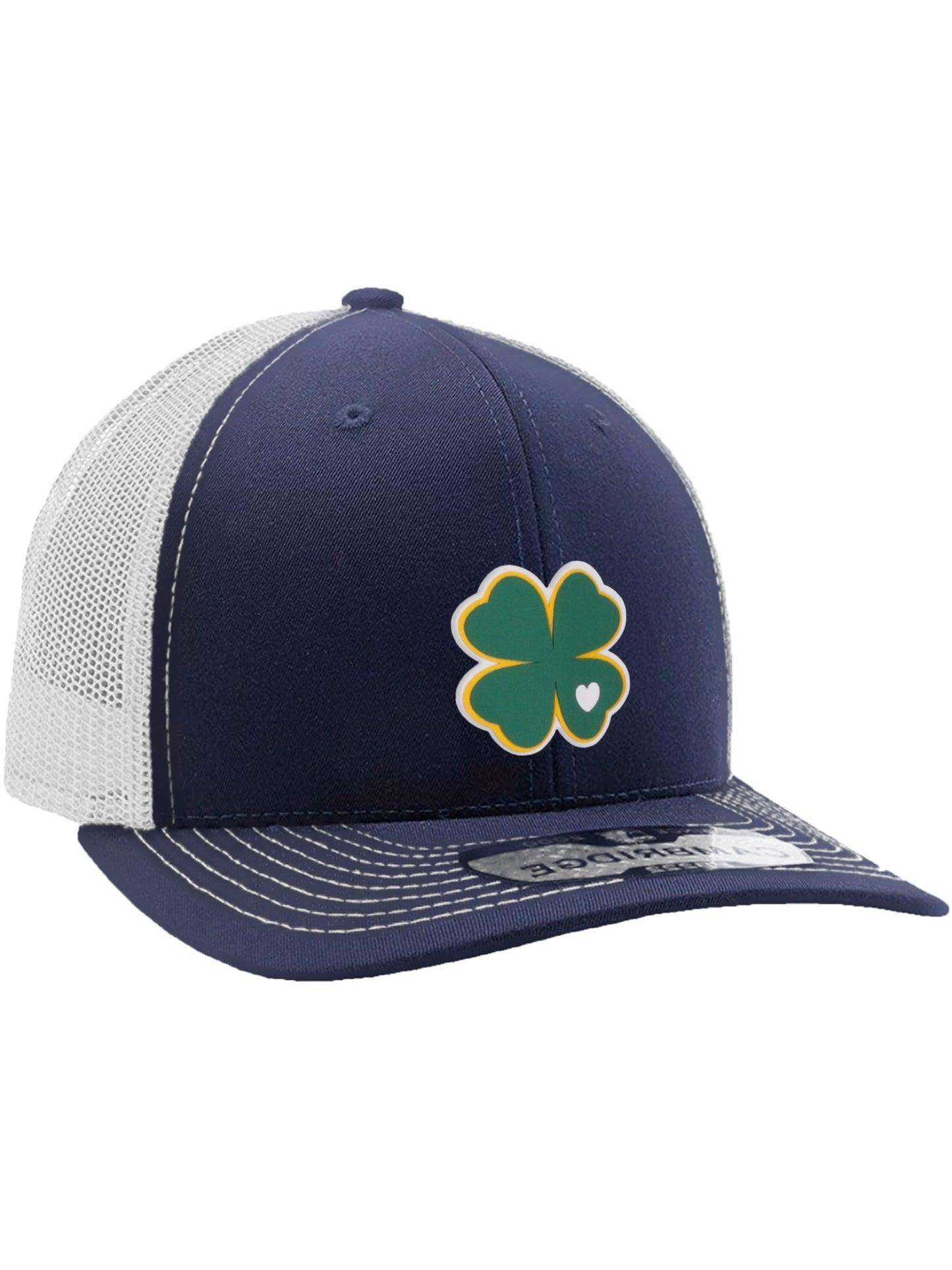 Daxton Baseball Trucker Hat St.Patrick Day 3D Lucky Clover Structured Mid Profile Cap
