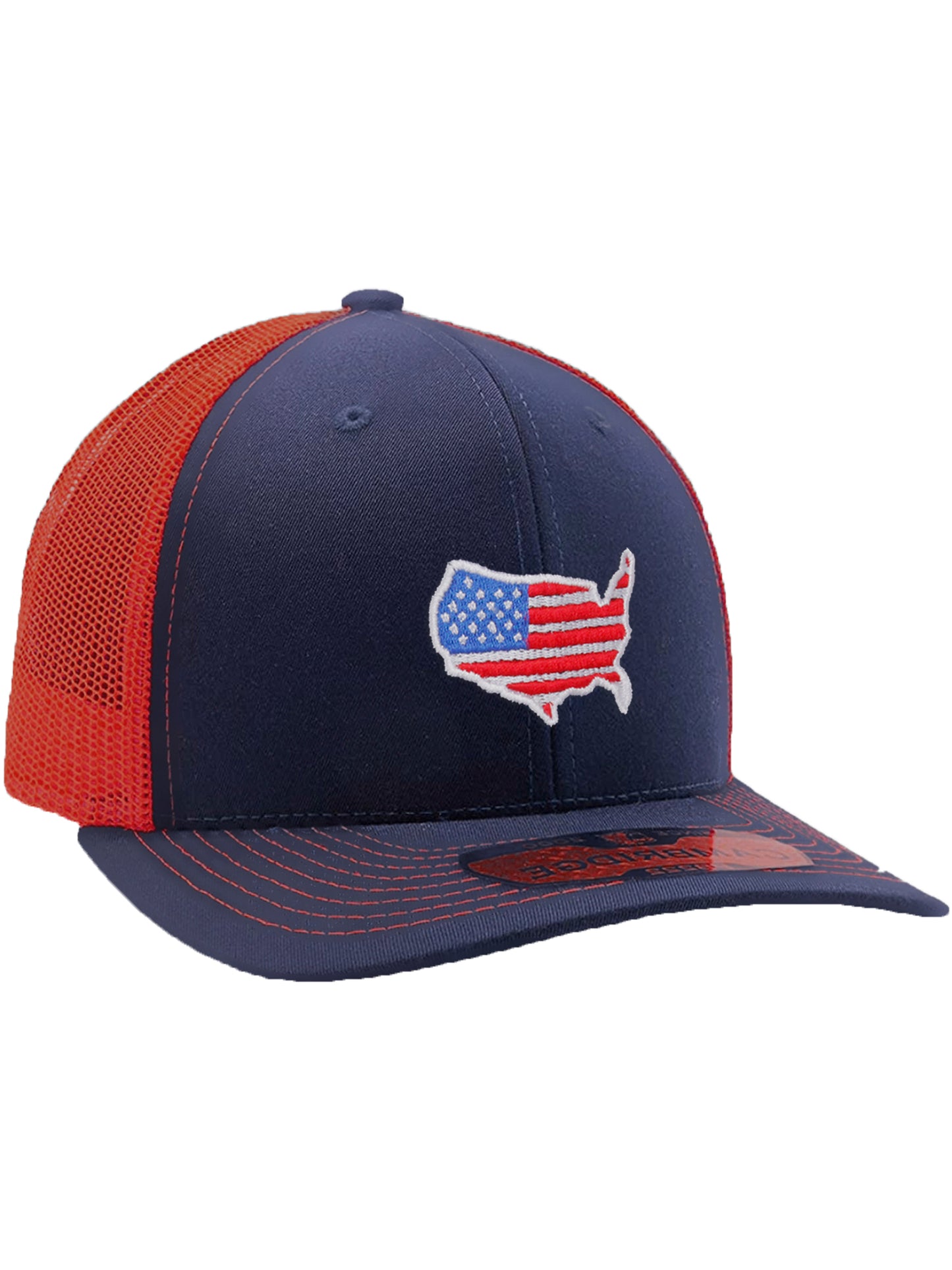 Daxton Classic Baseball Trucker Hat Embroidered USA Flag Structured Mid Profile Cap