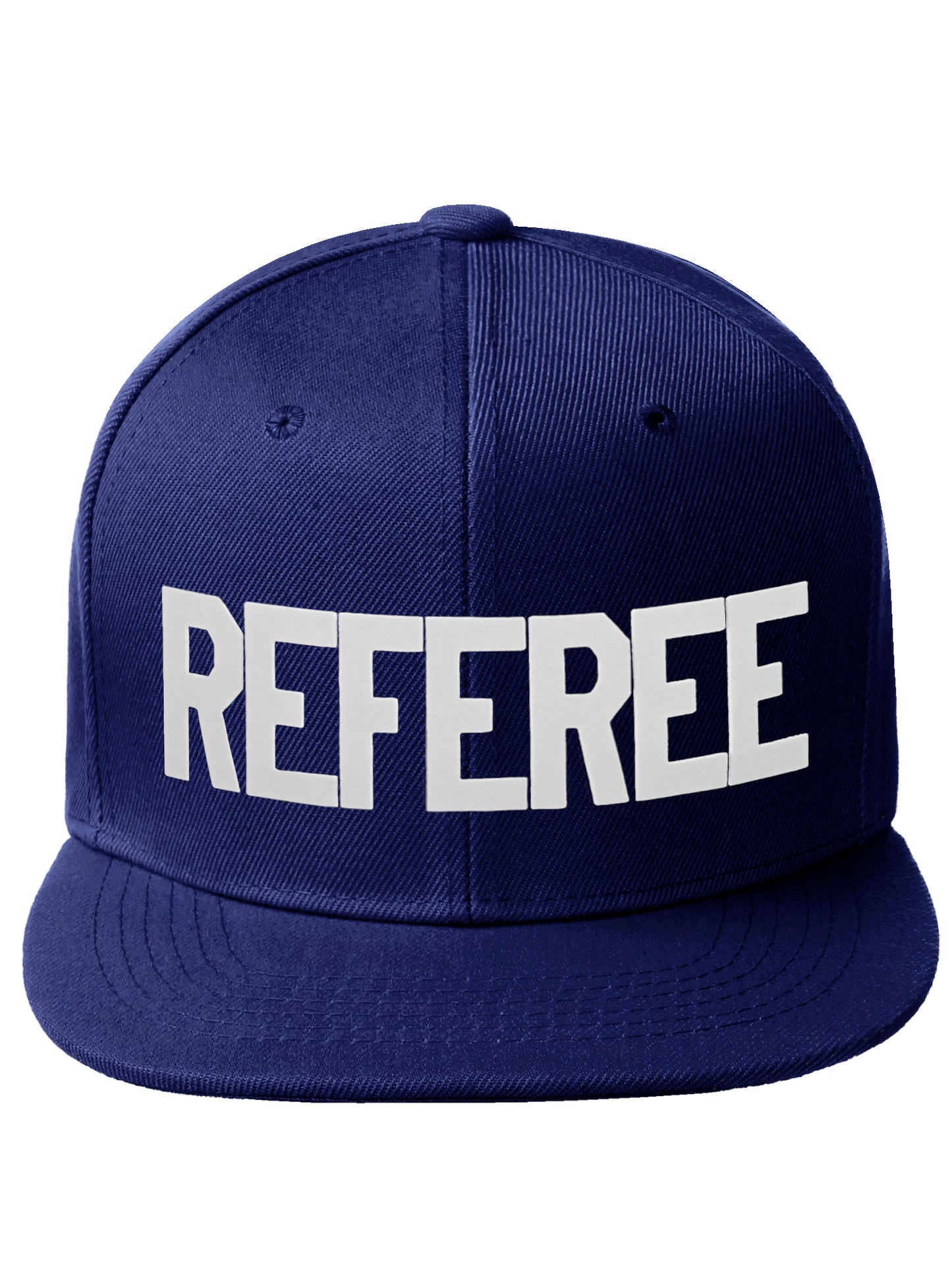 Classic Snapback Referee Hat High Profile Flat Bill Visor Adjustable Back Cap
