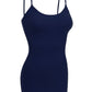 Emmalise Women Camisole Built in Bra Wireless Fabric Support Long Layering Cami