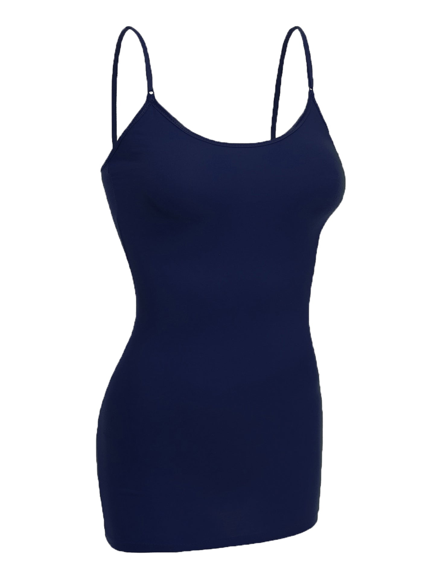 Emmalise Women Camisole Built in Bra Wireless Fabric Support Long Layering Cami