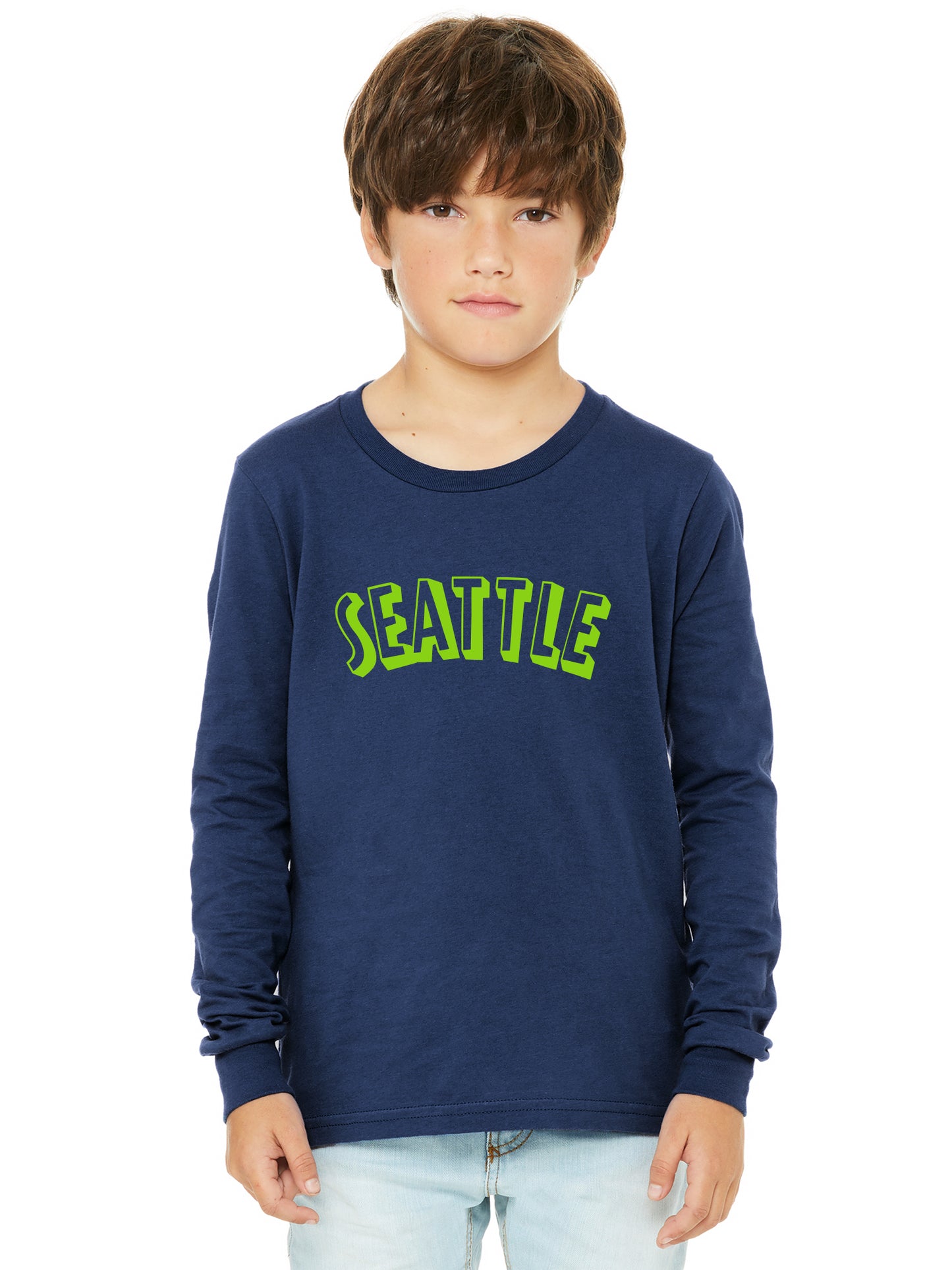 Daxton Youth Long Sleeve Seattle Basic Tshirt