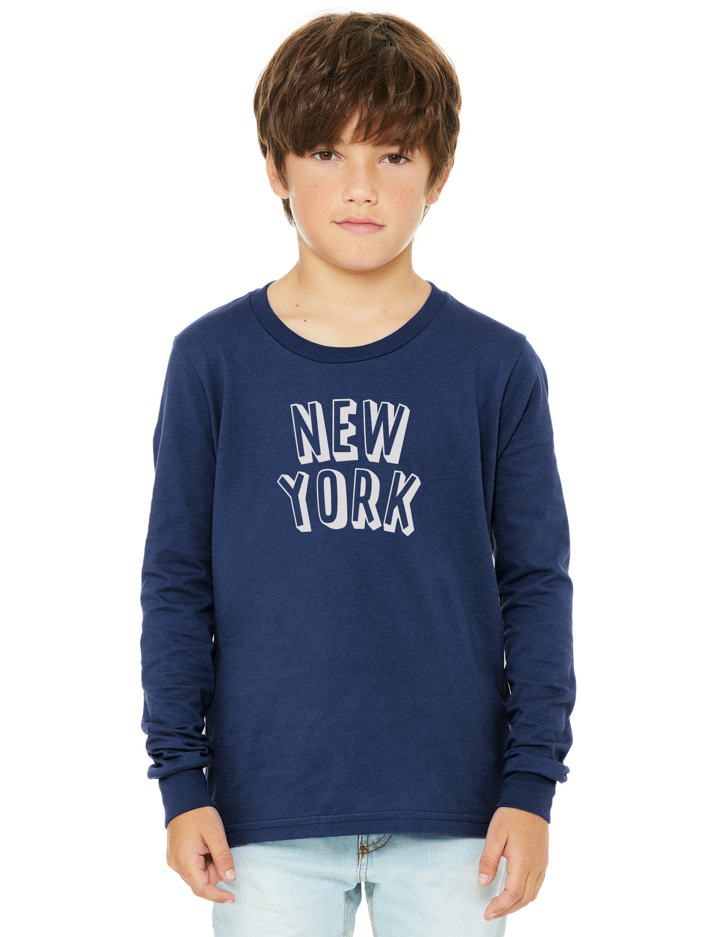 Daxton Youth Long Sleeve New York Basic Tshirt