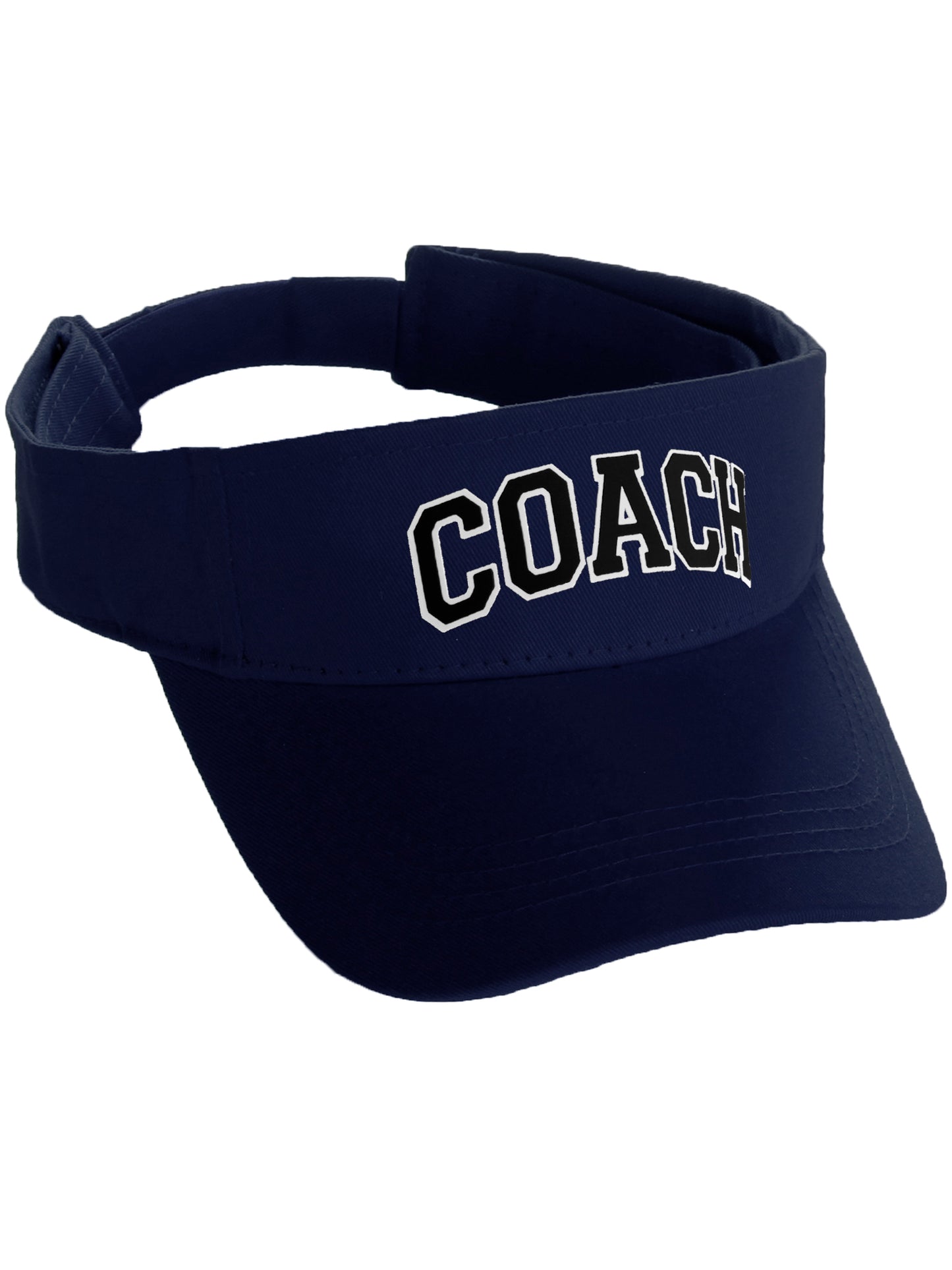 Classic Sport Team Coach Arched Letters Sun Visor Hat Cap Adjustable Back
