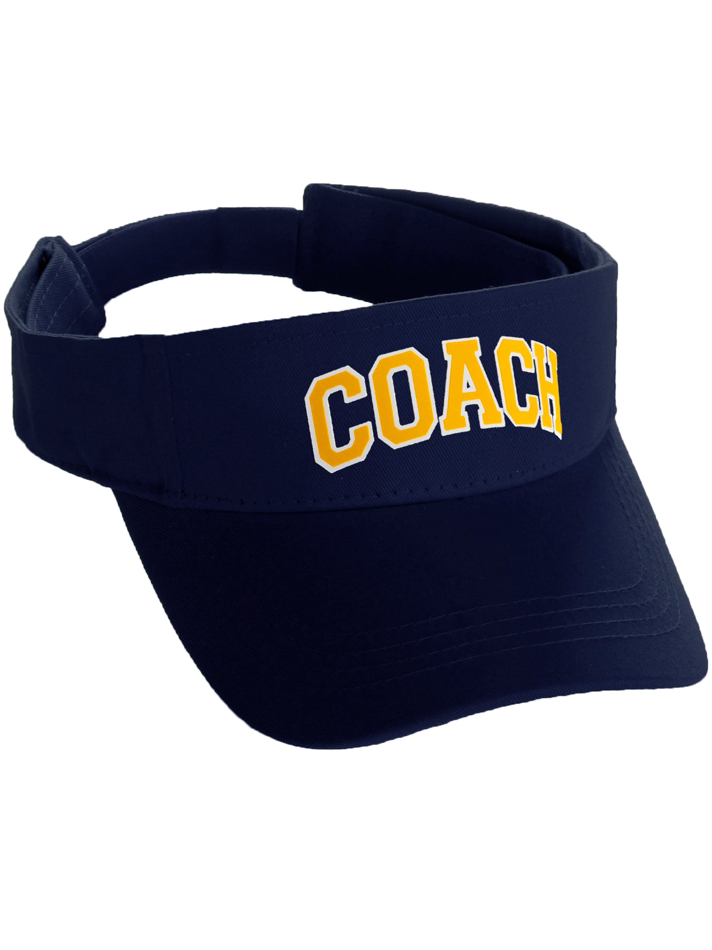Classic Sport Team Coach Arched Letters Sun Visor Hat Cap Adjustable Back